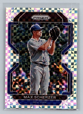 2022 Panini Prizm #243 Max Scherzer Power Plaid Prizm #/75