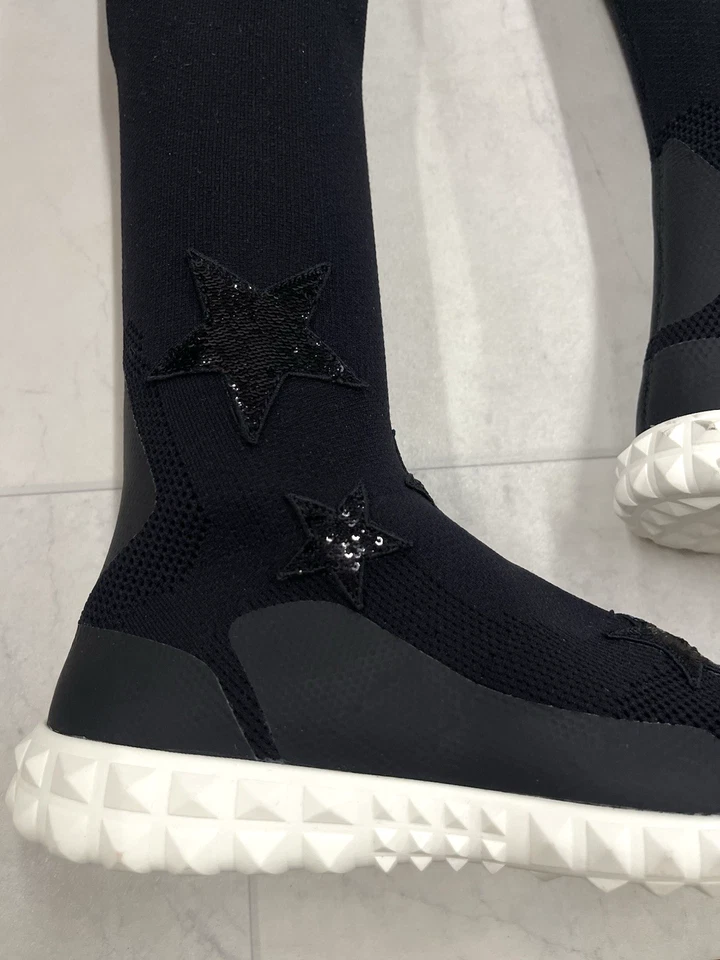 NUEVO EN CAJA Valentino Garavani Botas Planas Tejidas Sobre la Rodilla Elásticas Talla:36 (US 6) Foto 4 de 4