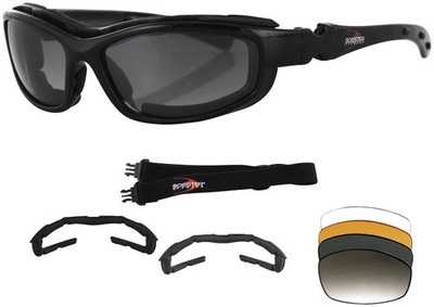 Bobster Road Hog II Convertible Sunglasses/Goggles Black BRH2001