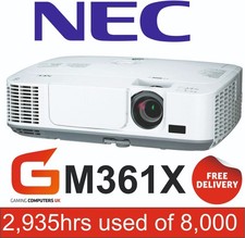 NEC M361X 3,600 ANSI lumens PROJECTOR 3LCD 2,935 HRS USED OUT OF 8,000 HRS 