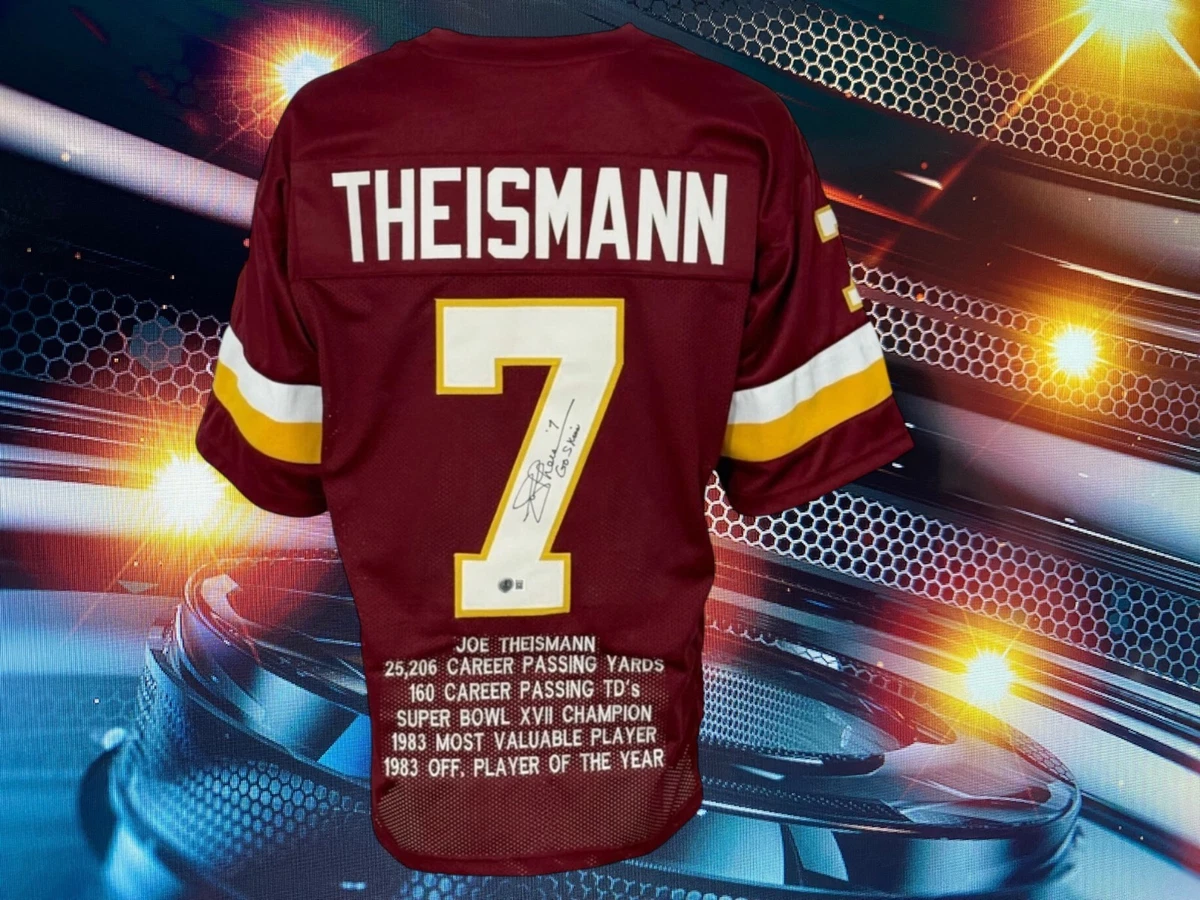 Balón De Fútbol Americano Firmado Por Joe Theismann – Campeón SB XVII Con Los Washington Redskins, Autenticado JSA