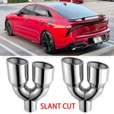 Pair 2.5" ID to 3.5" OD Dual Exhaust Tip Exhaust Pipe Tips For Kia K5 GT-Line