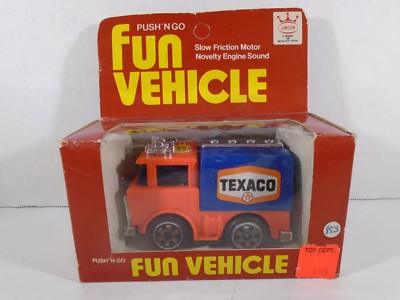JIMSON--PUSH N GO FUN VEHICLE--3'' TEXACO FRICTION TRUCK W/ BOX (LOOK)