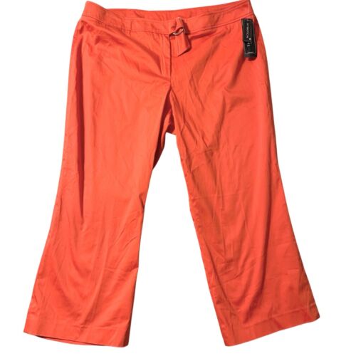 Jones NY Hose 20 W reif rot Signatur Stretch Antigua bauchfrei elegant Satin neu mit Etikett