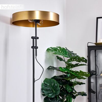 Wohn Schlaf Ess Zimmer Leuchte Gold/Schwarz Boden Stand Lampe Steh Beleuchtung 