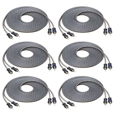 2Channel RCA Audio Cable RECOIL RCI217-6 99.99% Oxygen Free Copper 17ft