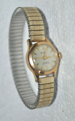 alte Damen Armbanduhr Hubbuch Handaufzug SR 57