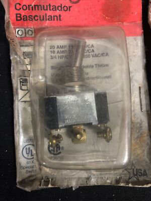 Heavy Duty Toggle Switch 125V (ON)-OFF-(ON) SPDT 3  2 SIDE