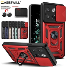 For OnePlus 10T 5G Case Shockproof Ring Stand Camera Cover + Screen Protector