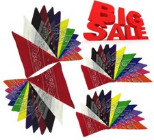 HEADWRAP HAIR WRAP HEADBAND BANDANA PAISLEY PLAIN FLAG LADIES GIRLS NEW