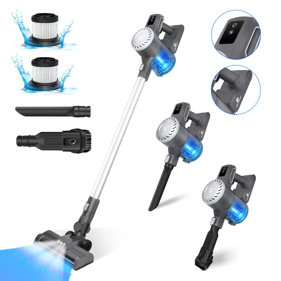 2800W Lithium Cordless Upright 6 in 1 Handheld Stick Vacuum Cleaner Vacuuming - Image 2 of 4