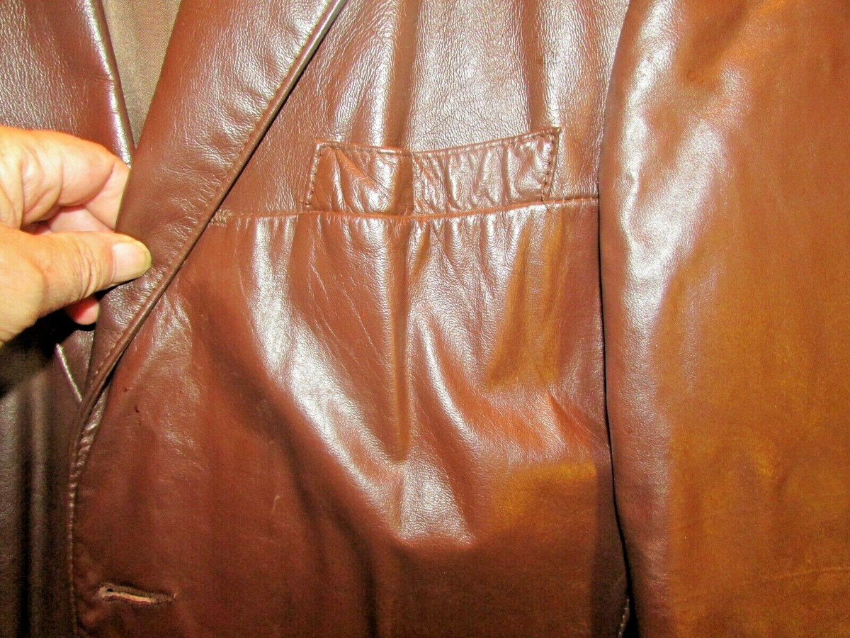 Vintage Clipper Mist London Town Men's Leather Jacket (38 Vintage Clipper Mist London Town Men's Leather Jacket (38