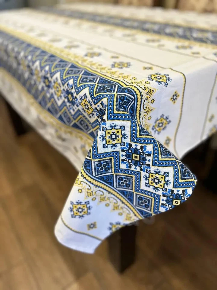 Tablecloth embroidered in Ukrainian style Table set in various colors 150х180 см - Image 3 of 4