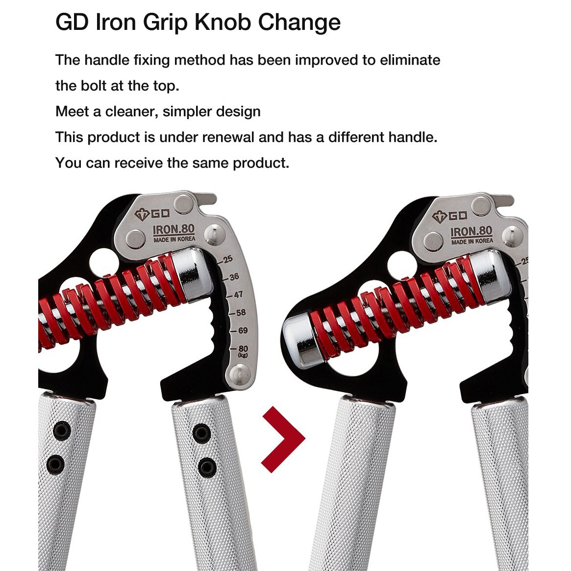 GD Iron Grip Premium Adjustable Expandable Hand Gripper Light 80