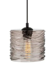 Kira Home Havana 7.5" Modern Pendant Light Black Finish