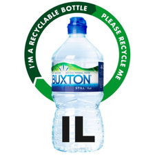 Buxton Natural Still Mineral Water 1L Sports Cap - Pack of 12