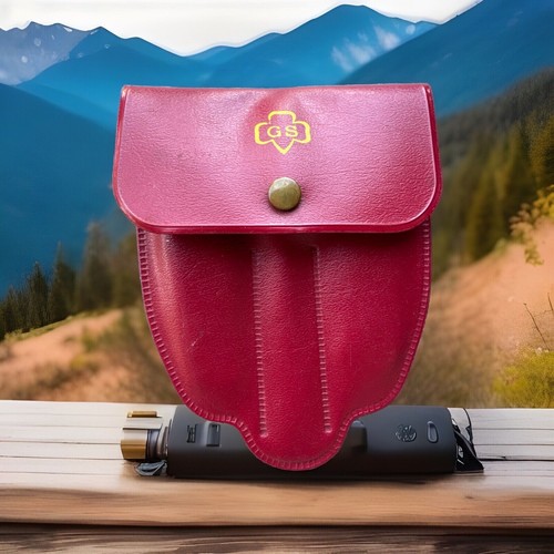 Vintage Girl Scout Red Belt Hobo Set Imperial Pocket Knife Fork Spoon