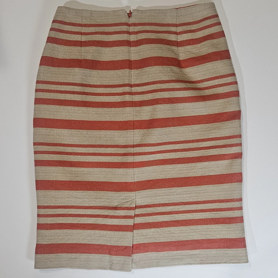 Falda midi Talbots para mujer Petite 2 color naranja tostado cremallera otoño Halloween ropa de oficina Foto 2 de 4