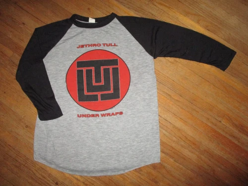80s JETHRO TULL CONCERT JERSEY T SHIRT Under Wraps Tour 1980s vintage concert t-shirt, vintage, single stitch, B+ condition