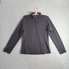 Spyder Women Sweatshirt Large Black 1/4 Zip Logo Pullover