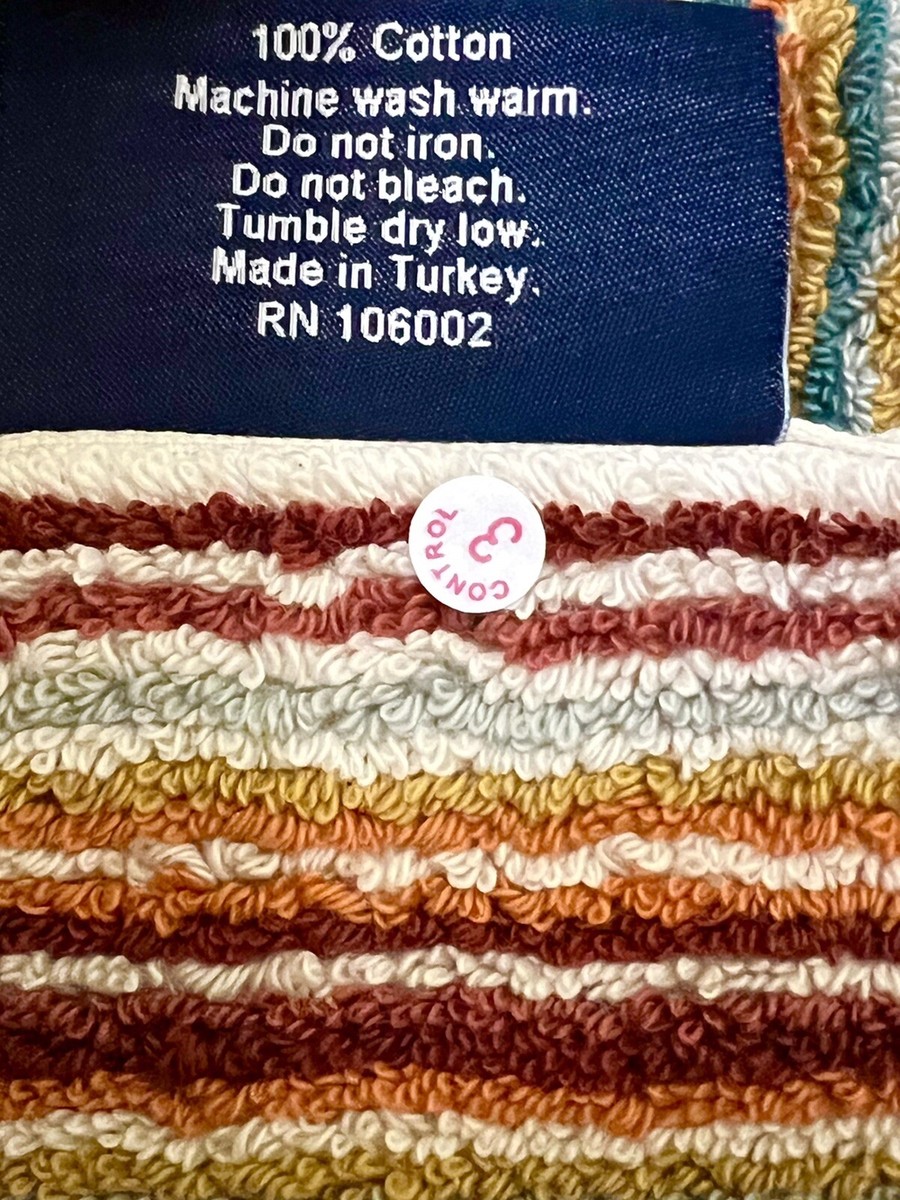 Brooks Brothers 2 Bath 2 Hand 2 Tip Towel Set Fall Multicolored