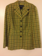 Laurel Medium 100% Wool Lined Jacket Light Green Made In Hungry