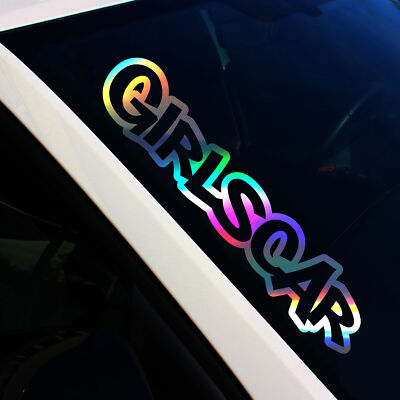 Windshield sticker girlscar 1 hologram sticker tuning car oilslick FS127