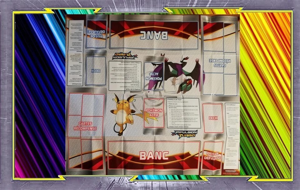 Tapis de Jeu - Playmat - Pokemon : Raichu Et Bruyverne - XY08 - Photo 1/1
