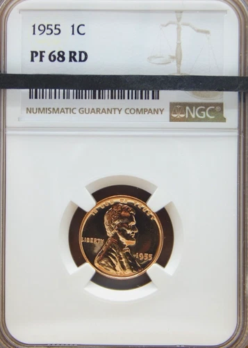 1955 - NGC GRADED PF68 RD RED   - LINCOLIN WHEAT CENT￠(BT315)