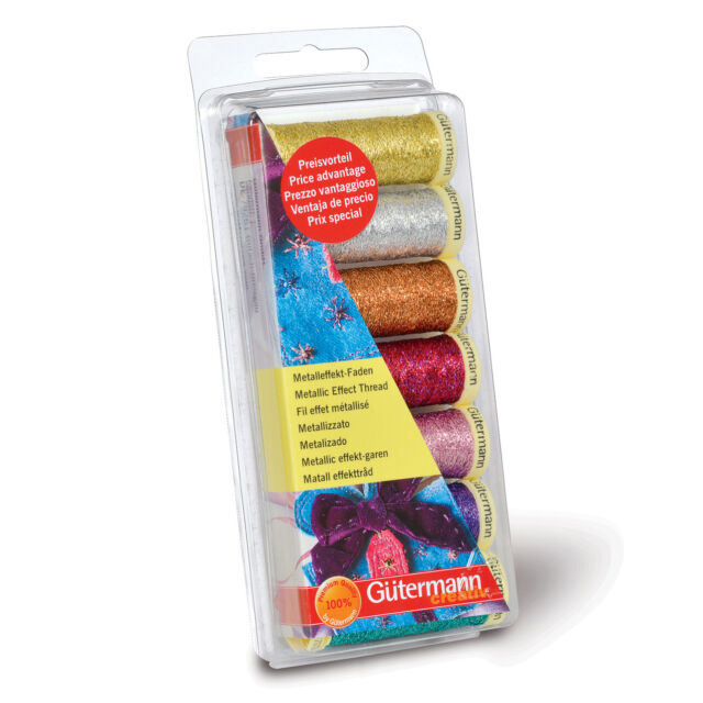 Gutermann Metallic Effect Assorted Thread Set 7 x 50m Gutermann Metallic Effect Assorted Thread Set 7 x 50m