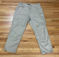 5.11 Tactical Utility Cargo Pants Men's 38x32 Beige Workwear Front Straight Leg