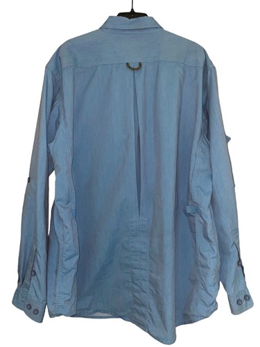 ExOfficio Adventure Men’s Air Strip Travel Shirt Button Down XL Blue Outdoor - Picture 7 of 10