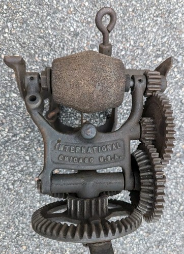 Antique International Chicago Sickle Scythe Blade Sharpener Grinder Farm Tool - Picture 5 of 15