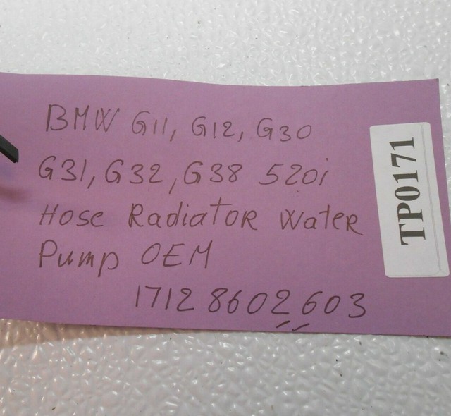 BMW G11 Coolant Hose Pipe Line 8602603 7 Series 730i 2018 17071214 for