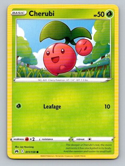 2023 Pokemon Card Crown Zenith Cherubi 11/159