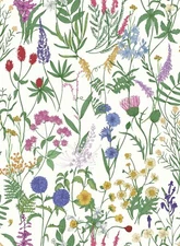 Jiffdiff Wallpaper Multicolor Floral Botanical Sticker Peel & Stick Vinyl Decal