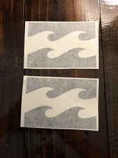 Billabong 5  - Set Of 2 - Stickers DECAL LOGO Surf Skate Snow Wave - Black