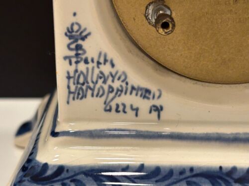 Blue Delft Schoonhoven Holland Clock German Mercedes Quartz Clock/Movements! - Picture 16 of 18