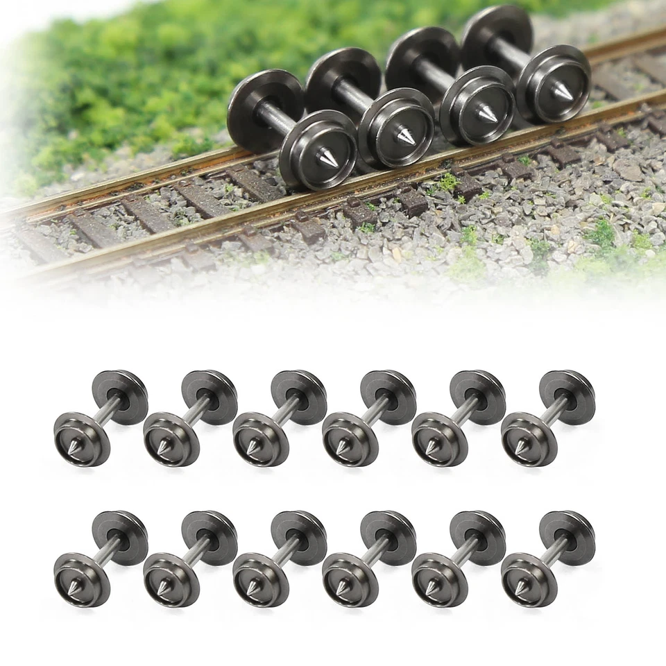 12 X Evemodel N Scale Metal DC Wheel Sets Metal Axle For Micro-Trains Line (MTL) - Image 4 of 4
