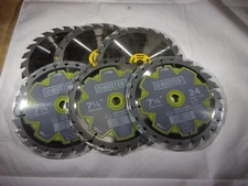 6 NEW MASTER MECHANIC 7-1/4" CARBIDE TIPPED 24T CIRCULAR SAW BLADES # 694374