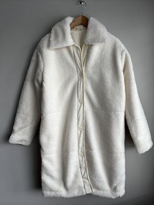 Goodthreads Amazon Essentials White Oversized Teddy Sherpa Coat XS BNWT RRP £90