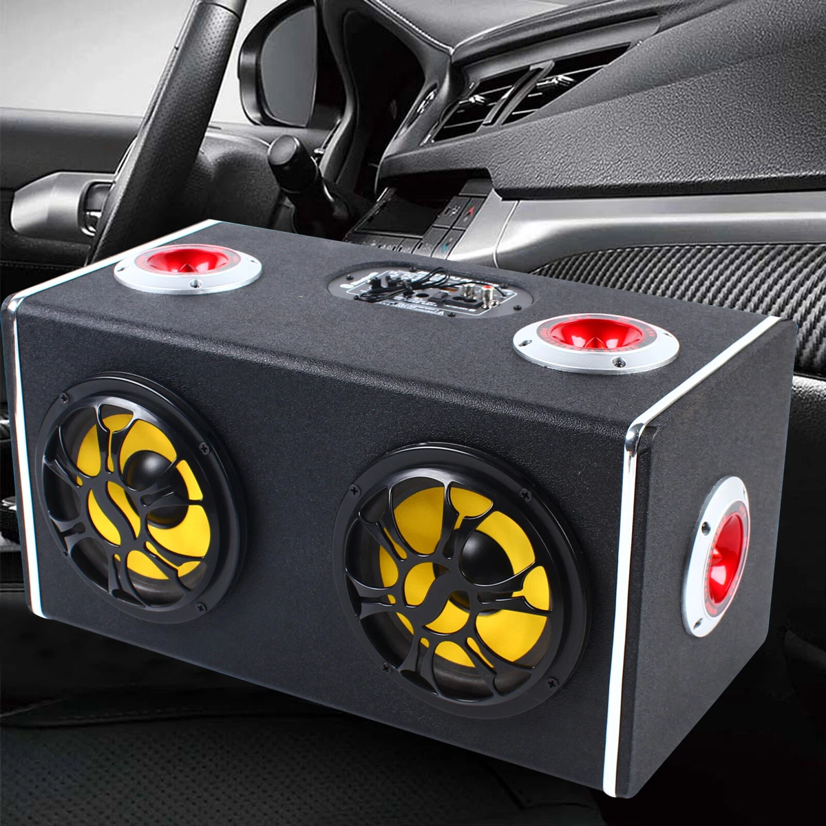 USB Wireless Bluetooth Car Speaker 360°Surround Bass Amplifier 12V/24V | eBay