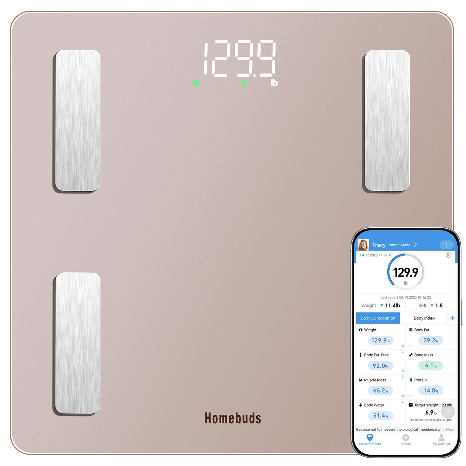 Pèse-personne intelligent haute précision avec capteurs biométriques et écran LED