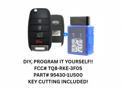 DIY BUNDLE FOR OEM 2013-15 KIA SORENTO TQ8-RKE-3F05 95430-1U500 , KEY CUT INC!