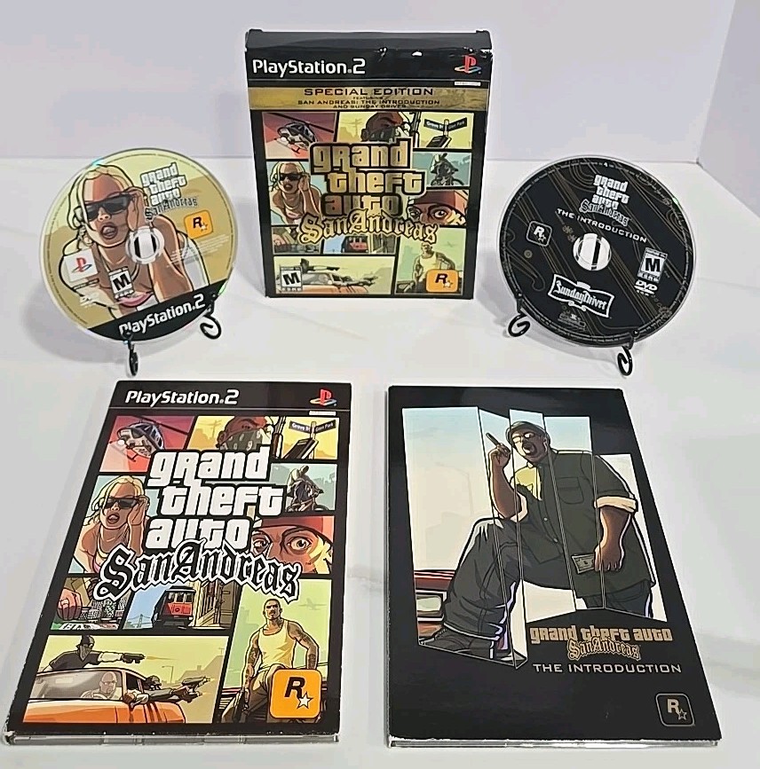 Grand Theft Auto: San Andreas Special Edition VGC Sony PS2 BOTH
