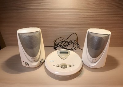 Vintage Y2K Sony Walkman MP3 Portable CD Player & Speakers - Tested & Working!