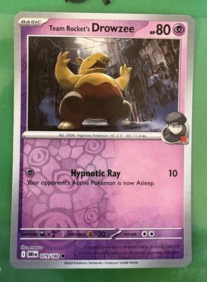Team Rocket's Drowzee 079/182 Sv10: Destined Rivals Reverse Holo