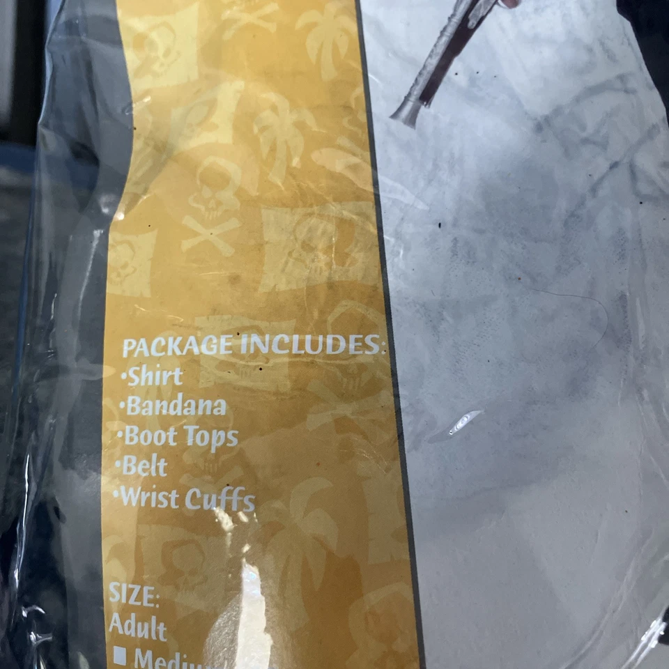 Disfraz de Halloween Corazón Negro El Pirata Para Hombre Negro 8 Piezas California XL Foto 4 de 4