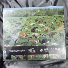 1000 Piece Jigsaw Puzzle Pooping Puppies / Dog Gag Birthday Gift Funky Funny Toy