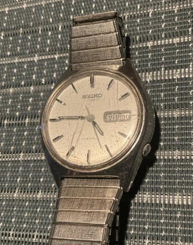 VINTAGE  SEIKO AUTOMATIC 6309-8679 17 JEWEL STAINLESS STEEL WATCH  Parts /Repair